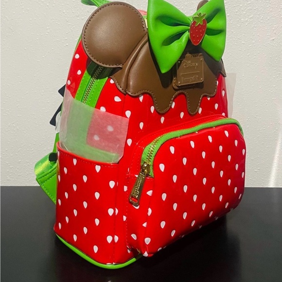 NWT Loungefly Disney Minnie Mouse Strawberry Mini Backpack - Picture 4 of 4